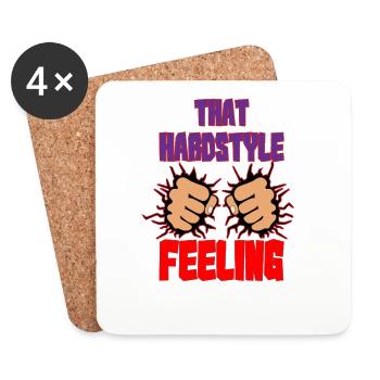 Ce sentiment de hardstyle - Dessous de verre (lot de 4) - blanc - Devant