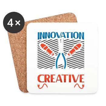 Electrician, Electronics Technician, Electrician - Coasters (set of 4) - white - Front