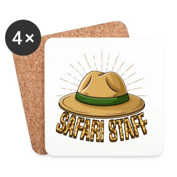 Animals Zoo Party Jungle Zoo Safari Teacher Squad - Coasters (set of 4) - white - Front