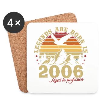 Legends Will Be 2006 Vintage Birthday Gift - Coasters (set of 4) - white - Front