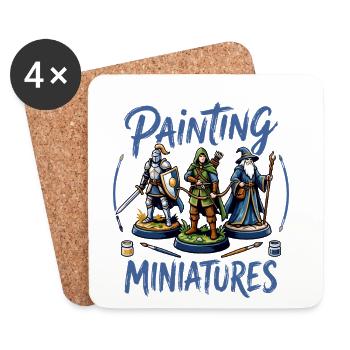 I prefer to paint miniatures - Coasters (set of 4) - white - Front
