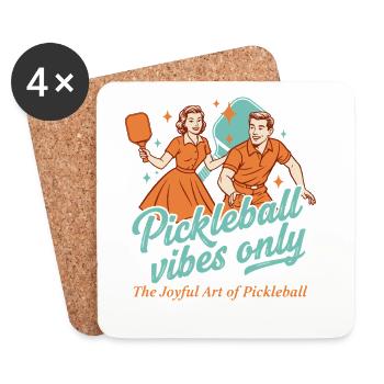 Pickleball-Vibes Nur lustiger Spieler Pickle Ball - Untersetzer (4er-Set) - Weiß - Vorne