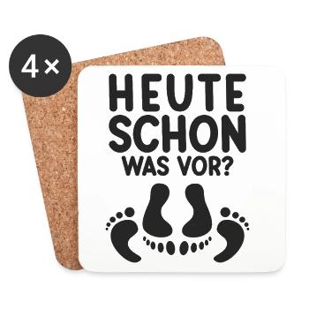 Heute schon was vor Sex Humor Paar Fun - Untersetzer (4er-Set) - Weiß - Vorne