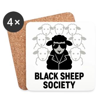 Société du Mouton Noir Schwarze Schafgesellschaft - Untersetzer (4er-Set) - Weiß - Vorne