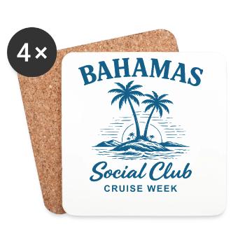 Bahamas Social Club Cruise Week - Untersetzer (4er-Set) - Weiß - Vorne