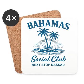 Bahamas Social Club Next Stop Nassau - Untersetzer (4er-Set) - Weiß - Vorne