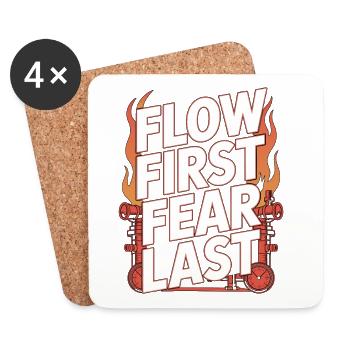 Fire Engineer Flow First Fear Last Fire Department - Untersetzer (4er-Set) - Weiß - Vorne