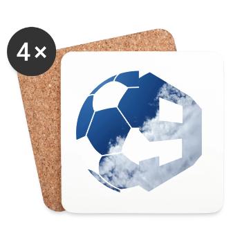NON. 9E JOUEUR DE FOOTBALL NUMÉRO 9 FOOTBALL 9E ANNIVERSAIRE - Dessous de verre (lot de 4) - blanc - Devant
