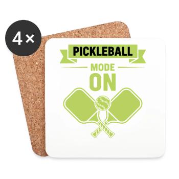 Pickleball-Modus bei Funny Player Pickle Ball Love - Untersetzer (4er-Set) - Weiß - Vorne