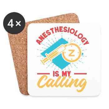 Anesthesiologist Is My Calling Anesthesia - Coasters (set of 4) - white - Front