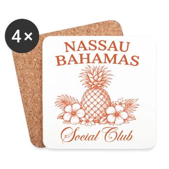 Nassau Bahamas Social Club - Untersetzer (4er-Set) - Weiß - Vorne