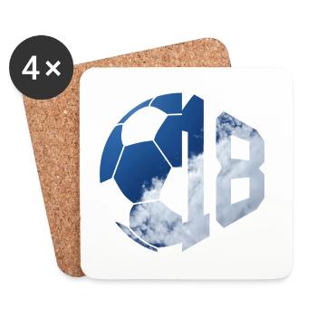 NON. 18 FOOTBALLEUR NUMÉRO 18 FOOTBALL 18E ANNIVERSAIRE - Dessous de verre (lot de 4) - blanc - Devant