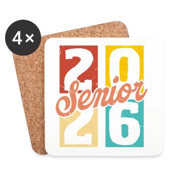 Senior 2026 Graduation Class of 2026 Tee - Coasters (set of 4) - white - Front