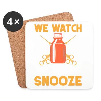 Anesthesiologist Watch Snooze Anesthesia - Coasters (set of 4) - white - Front