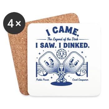 Pickleball Funny Player I Came I Saw I Dinked - Coasters (set of 4) - white - Front
