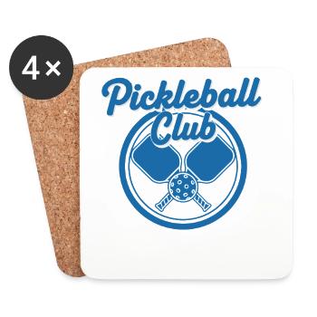 Pickleball Club Funny Player Pickle Ball Love - Coasters (set of 4) - white - Front