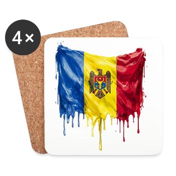 Moldova Colorful Paint - Untersetzer (4er-Set) - Weiß - Vorne