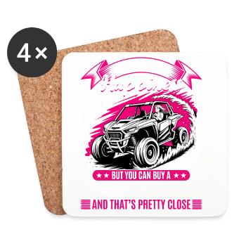 UTV Off Road Girl Woman 4 Wheeler Side by side - Untersetzer (4er-Set) - Weiß - Vorne
