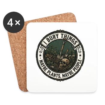 I Bury Things Maybe Plants Maybe People Frog - Untersetzer (4er-Set) - Weiß - Vorne