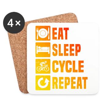 Gift idea for a road bike with road bike - Coasters (set of 4) - white - Front