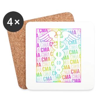Assistant médical MFA - Dessous de verre (lot de 4) - blanc - Devant