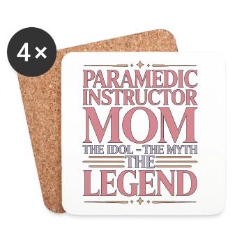 Instructrice paramédic Maman L’idole L’Instructeur EMS - Dessous de verre (lot de 4) - blanc - Devant