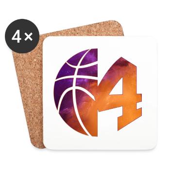 NUMÉRO 4 BASKETBALL 4E ANNIVERSAIRE - Dessous de verre (lot de 4) - blanc - Devant