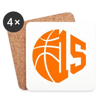 NUMBER 15 BASKETBALL 15TH BIRTHDAY - Coasters (set of 4) - white - Front
