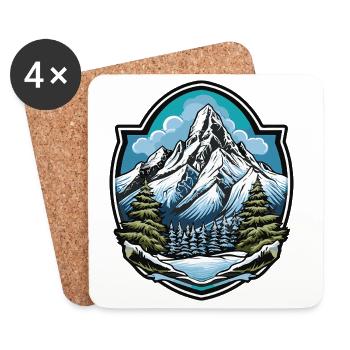 Mountains - Coasters (set of 4) - white - Front