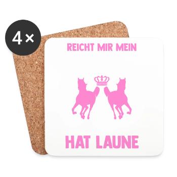 Reiten Pferdeliebhaber Reiterhof Pferde - Untersetzer (4er-Set) - Weiß - Vorne