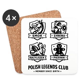 Mitglied des Polish Legends Club seit seiner Geburt - Untersetzer (4er-Set) - Weiß - Vorne