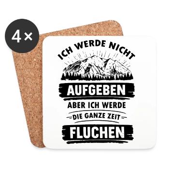 Ich werde nicht Aufgeben aber ganze Zeit Fluchen - Untersetzer (4er-Set) - Weiß - Vorne