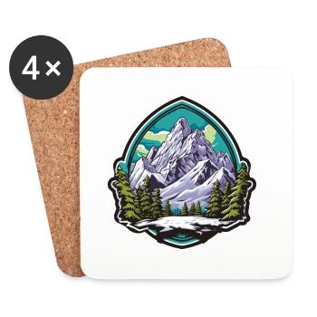 Berge Mountains - Coasters (set of 4) - white - Front
