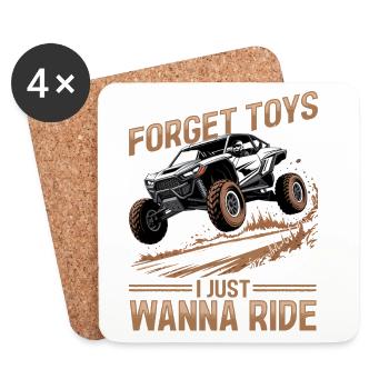 UTV Off Road Boy Men 4 Wheeler Side by side - Untersetzer (4er-Set) - Weiß - Vorne
