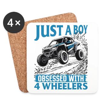 UTV Off Road Boy Men 4 Wheeler Side by side - Untersetzer (4er-Set) - Weiß - Vorne