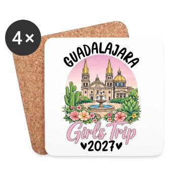 Guadalajara Girls Trip 2027 - Coasters (set of 4) - white - Front