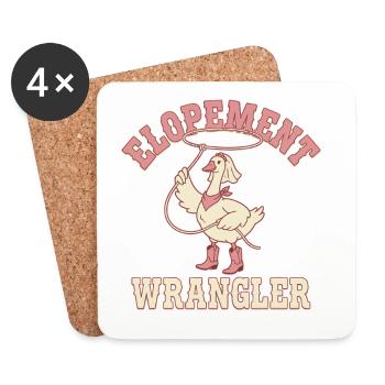 Elopement Goose Western Design - Dessous de verre (lot de 4) - blanc - Devant