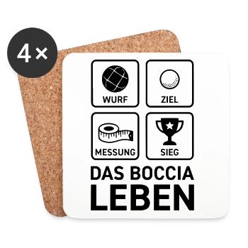 Das Boccia Leben Sport Leidenschaft Hobby Style - Untersetzer (4er-Set) - Weiß - Vorne