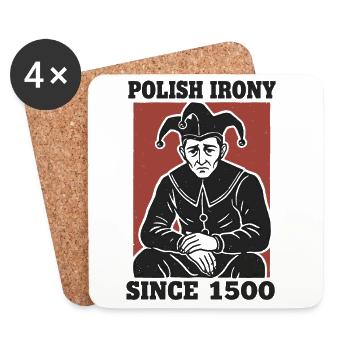 Polish Irony Stańczyk Since 1500 - Coasters (set of 4) - white - Front