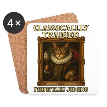 Classically Trained Perpetually Judging Renaissanc - Untersetzer (4er-Set) - Weiß - Vorne