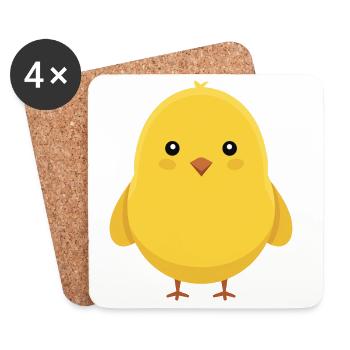 chick - Coasters (set of 4) - white - Front