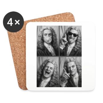 Isaac Newton Photo Strip - Coasters (set of 4) - white - Front