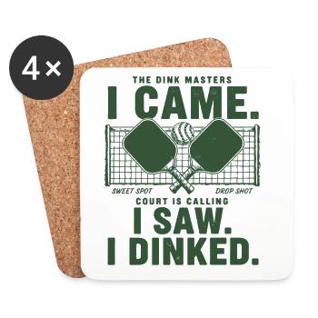 Pickleball Funny Player I Came I Saw I Dinked - Coasters (set of 4) - white - Front