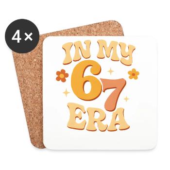 Dans mon mème d’humour italien de la pourriture cervementale de l’ère 67 des Six Sept - Dessous de verre (lot de 4) - blanc - Devant