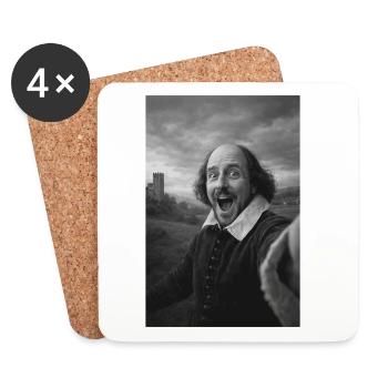 William Shakespeare Selfie - Coasters (set of 4) - white - Front