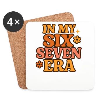 Dans mon mème d’humour italien de la pourriture cervementale de l’ère 67 des Six Sept - Dessous de verre (lot de 4) - blanc - Devant