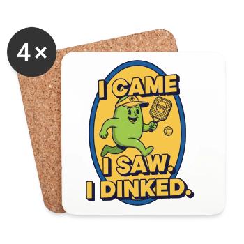 Pickleball Funny Player I Came I Saw I Dinked - Coasters (set of 4) - white - Front