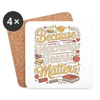High School Teacher Because Teaching Education - Untersetzer (4er-Set) - Weiß - Vorne