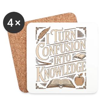 High School Teacher I Turn Confusion Into Teaching - Coasters (set of 4) - white - Front