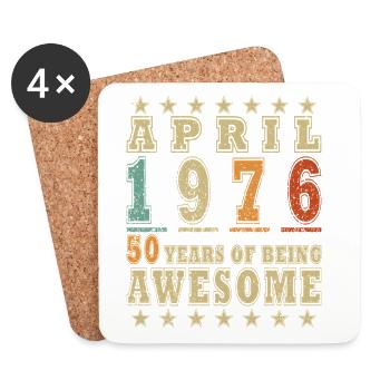 Jubilee year April 1976 - Coasters (set of 4) - white - Front